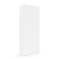 Kleiderschrank 90 cm "Modulo" 2-türig und Schrankaufsatz, Mehrzweckschrank, Weiß, Push-to-Open-System, Modernes Design