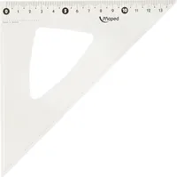 Maped Zeichendreieck Cristal 45 Grad Hypotenuse: 210 mm transparent