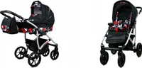 BabyLux® Largo | Kočík 2v1 Bambimo | Black Moro | Kombi kočík | Kočíková súprava | Kočík +