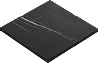 BRASIL | Gastro Tischplatte | B:T 80 x 80 cm | Schwarz Marmor | Quadratisch | Gastro Tischplatte