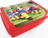 Keeeper Snackbox olek "fireman sam" - rot mit Bilddruck - 17 x 13 x 7 cm - Clickverschluss