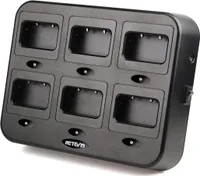 Retevis RT24 RT28 RT24V RT21 Walkie Talkie 6-Wege-Ladegerät Funkgerät Multi-Ladegerät Walkie Talkie Ladegerät Kann 6 Funkgeräte oder 6 Batterieladegeräte (Schwarz)
