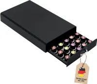 Intirilife praktische Plastik Aufbewahrungsschublade für Kaffeekapseln in Schwarz - Kompatibel mit Nespresso Kapseln - Schublade Schubfach Schubkasten