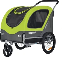DOGGYHUT  Large Fahrradanhänger & Hundebuggy 2 in 1 für Hunden bis 35kg Hundeanhänger Jogger Hundewagen mit Feststellbremse