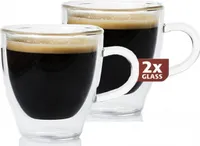 ristrettoglas doppelwandig 6,5 cm Glas 2 Stück