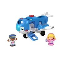 Fisher-Price Little People Flugzeug Spielzeug mit Figuren, Lernspielzeug