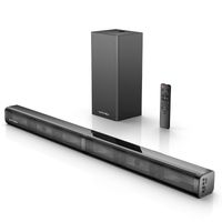 ULTIMEA 2.1 Soundbar für TV Geräte, 100w Bluetooth TV Soundbar mit Subwoofer, komfortables Audio- und Videoerlebnis zu Hause, TV Lautsprecher mit 5 EQ Modi mit Optisch/AUX/USB/SD