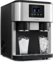 Klarstein Eiswürfelmaschine Klein, 1,8L Eiswürfelbereiter, Eiswürfelmaschine für Crushed und Bullet Eis, Schnelle Mini-Eiswürfelmaschine, Leichte Reinigung, Eiswürfelbereiter für 15kg/24h