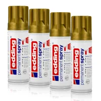 4x edding Permanent Spray reichgold 200 ml Premium Acryllack