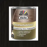 Düfa Premium Dauerschutzlasur Lösemittelhaltig 0,75 L Farbwahl, Farbe:Ebenholz