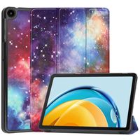Case2go - Hülle kompatibel mit Huawei MatePad SE 10.4 Inch - Tablet-Hüllen - Kunstleder Tablet Case Schutzhülle - Galaxis