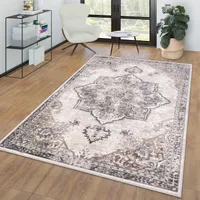 TT Home Wohnzimmerteppich Kurzflor Mandala Style Modern Marokkanisches Design Ornamente Größe 80x150 cm