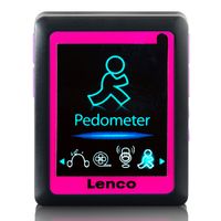 Lenco PODO-152 Pink - MP3/4-Player mit Schrittzähler und 4GB - Pink