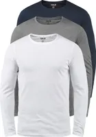 SOLID SDBasal Herren Longsleeve Langarmshirt Shirt Basic mit Rundhalsausschnitt im 2er Pack oder 3er Pack