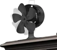 TRMLBE Krbový ventilátor, kamnový ventilátor bez elektřiny 5 lopatek 60¡ã Oscilační krbové příslušenství Tichý krbový ventilátor Tepelně napájený ventilátor