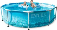 Intex Metallrahmenpool Mit Kartuschenfilterpumpe Für Den Strand 305x76 Cm 305 x 76 cm 305 x 76 cm