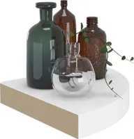 vidaXL Eck-Schweberegal Weiß 25x25x3,8 cm MDF