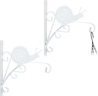 relaxdays Blumenampelhalterung 2er Set Schnecke