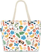 VOID Urlaub Accessoires Strand Sommer Strandtasche Shopper 58x38x16cm 23L XXL Einkaufstasche Tasche Reisetasche Beach Bag