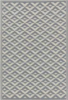 BELIANI Teppich Grau Polypropylene 120x180 cm Outdoor Indoor mit gemotrischem Muster Rechteckig Kurzflor Gartenaccessoires Terrasse Balkon Wohnzimmer