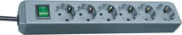 Brennenstuhl Eco-Line Steckdosenleiste mit Schalter 6-fach silbergrau 1,5m H05VV-F 3G1,5, 1159540015