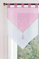 Scheibengardine HxB 90x60 cm Rosa »GERA« Zweilagig Voile Schlaufen Scheibenhänger Panneaux, 2023710