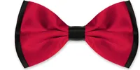 Fliege Herren Hochzeit Konfirmation Anzug Smoking Schleife Schlips zweifarbig rot-schwarz