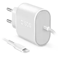 SBS Wall Charger Set 5 W Weiss Lightning TETRLHSTD89 Ladegerät mit Lightning-Anschluss