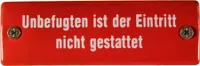Eisenbahn Schild Unbefugten ist der Eintritt nicht gestattet Emaille Türschild