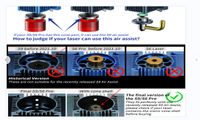 SCULPFUN Air Assist Nozzle Kit (ohne Luftpumpe) für S9 90W SCULPFUN Graviermaschinen,5W Optischer Leistung Gravier Maschine