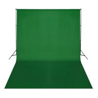 vidaXL Fotohintergrund Baumwolle Grün 500 x 300 cm Chroma-Key