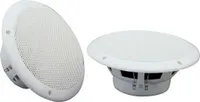 Power Dynamics Einbaulautsprecher Marine Bad Sauna (spritzwassergeschützt nach IP44, 2-Wege Lautsprecherpaar, 35 Watt RMS) weiß