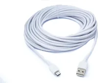 SYSTEM-S USB 2.0 Kabel 100 cm Micro B Stecker zu Typ A Stecker Adapter in Weiß