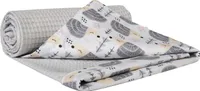 Babydecke für babys Baumwolle, 75x100, Bunte Igel mit Grauen Waffle