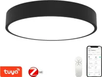 IMMAX NEO RONDATE SLIM SMART stropné svietidlo 80 x 7cm 65W čierne Zigbee 3.0, TUYA