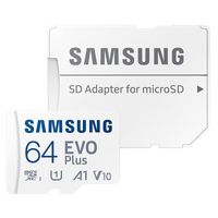 Samsung microSDXC EVO Plus - Memory card 64 GB UHS-I U1 A1 V10 with an adapter