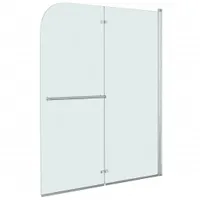 vidaXL Faltbare Duschkabine 2 Paneele ESG 120 x 140 cm