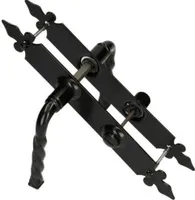 KOTARBAU® Türdrücker 72mm WC Türgriff Türbeschlag Türklinke Drückergarnitur Dekorativ Schwarz Universal Innen Außenbereich Schmiedeeisen Rostabweisend