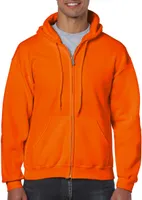 Gildan 18600 | Heavy Blend Full Zip Hooded Sweatshirt - Farbe: Safety Orange - Größe: S