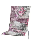 Auflage Mittellehner Florence 0798 rosa-grau Blumen Landhaus 110x50x8 cm KETTtex Shabby