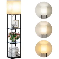 Stehlampe Regal Stehleuchte Moderne Standleuchte mit 3 Farbtemperaturen Glühbirne für Schlafzimmer Wohnzimme Büro
