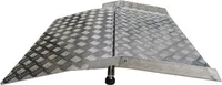 WORHAN Mobil Schwellenrampe Variable Höhenverstellung Ladeplattform Stufenrampen Rollstuhlrampe Alu Aluminium Rampe Türschwellenrampe TR87