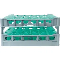 Stojak na szklanki FRIES Clixrack o wymiarach 75 x 75 mm, na 36 szklanek, wysokość: 200 mm