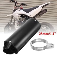 Motorrad Auspuff Blende Endrohr 28mm Für 50cc-125cc Dirt Pit Quad Bike ATV ○ black