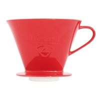 Friesland 1221795011 Kaffeefilter 1x4, Porzellan, 1-Loch ø 14 cm, H 11 cm, rot