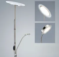 LED Stehleuchte Metall Glas Decken-Fluter Steh-Lampe schwenkbar