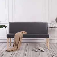 vidaXL Lavice 139,5 cm šedá Imitace kůže