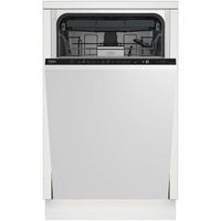 Beko DIS48120, Voll integriert, Single (45 cm breit), Weiß, LED, 3 Korb/Körbe, Tiefer, höher