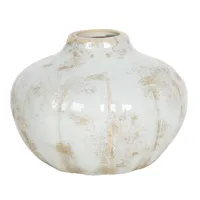 Váza Ø 14x11 cm bílá 6CE1203