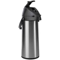 ONVAYA® Airpot Pumpkanne | 1,9 Liter | Isolierkanne | Thermoskanne | Getränkespender | Edelstahl mattiert | Kaffeekanne | Doppelwandig